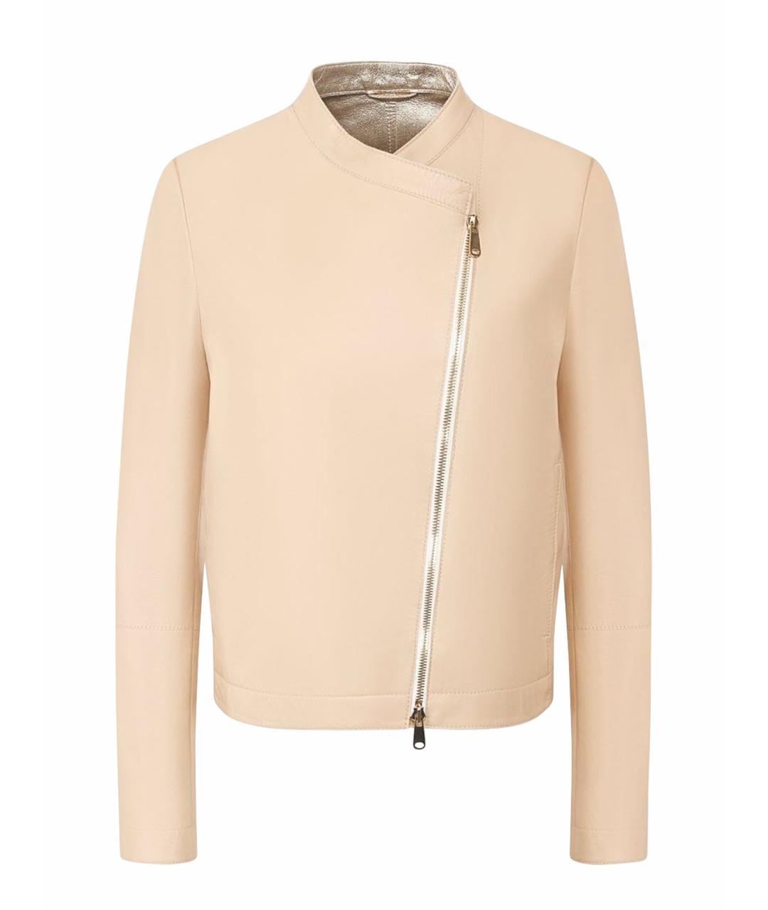 BRUNELLO CUCINELLI Бежевая кожаная куртка, фото 1