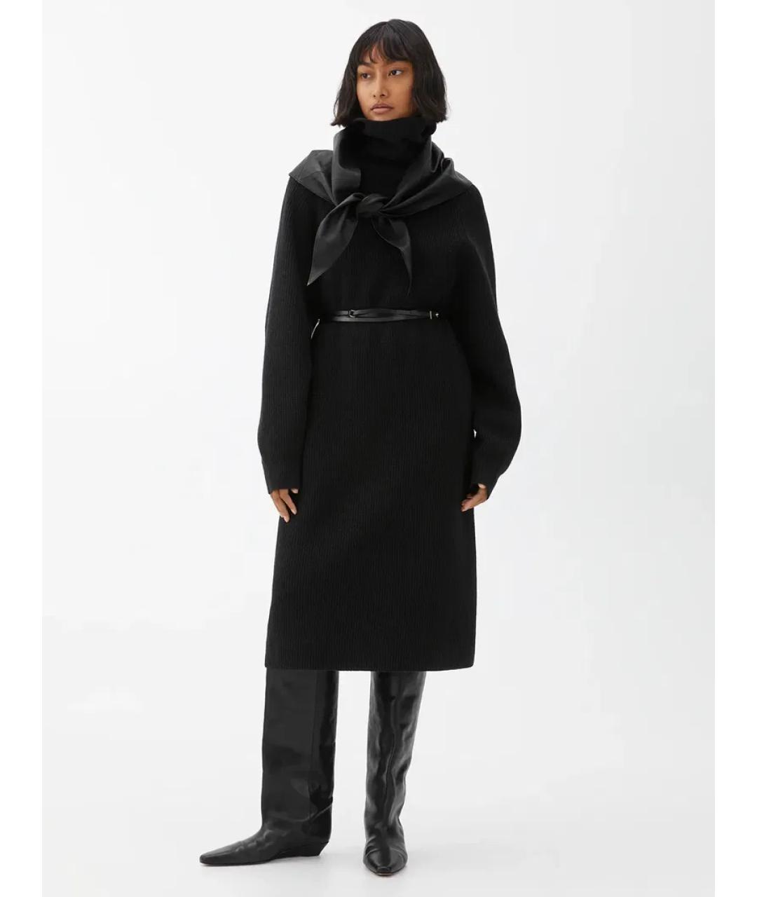 ARKET Черное шерстяное повседневное платье, фото 4