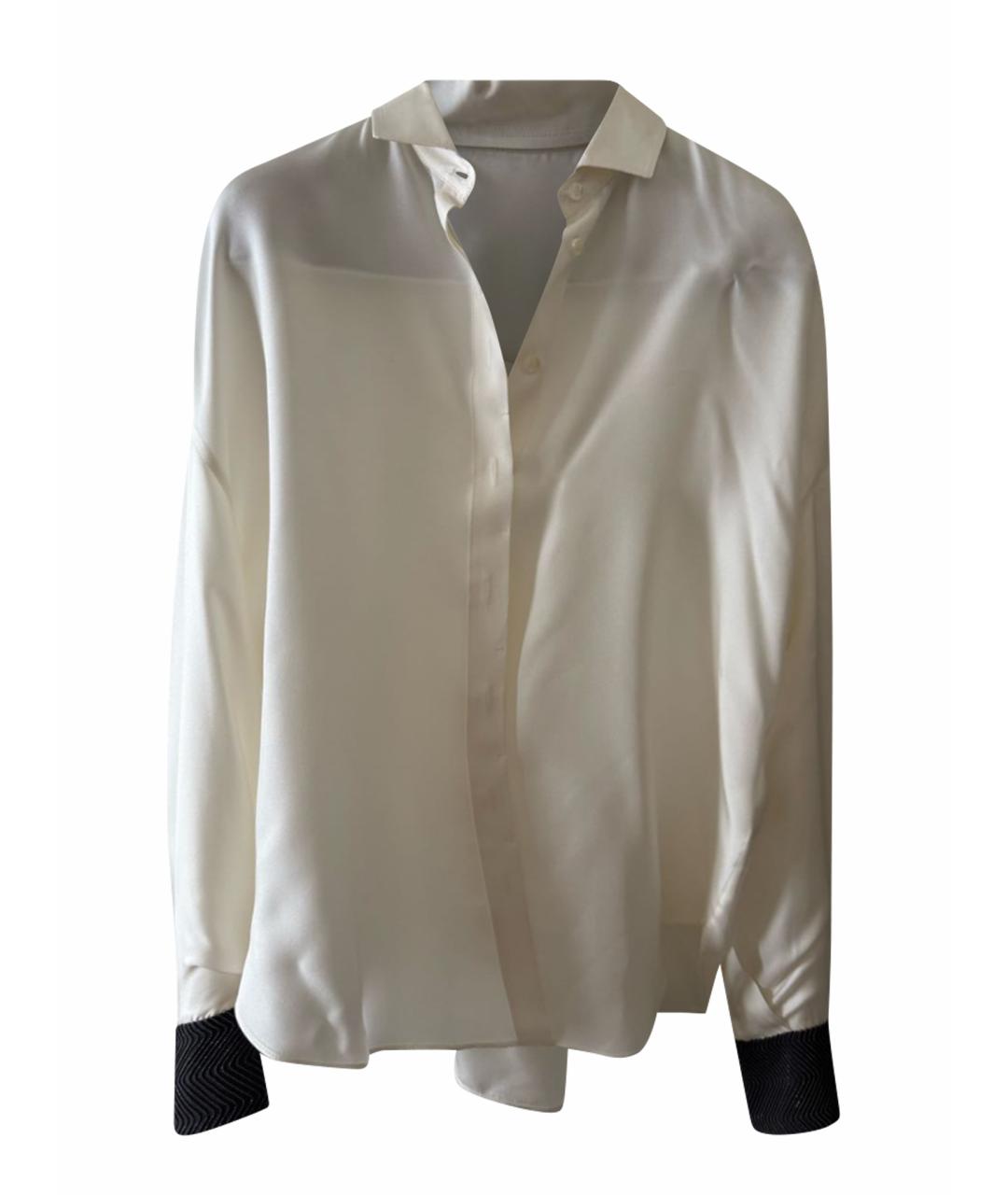 BRUNELLO CUCINELLI Белая шелковая блузы, фото 1