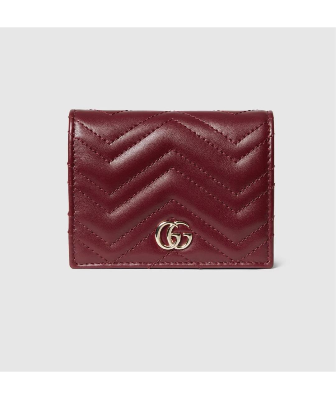 GUCCI Бордовый кожаный кошелек, фото 7