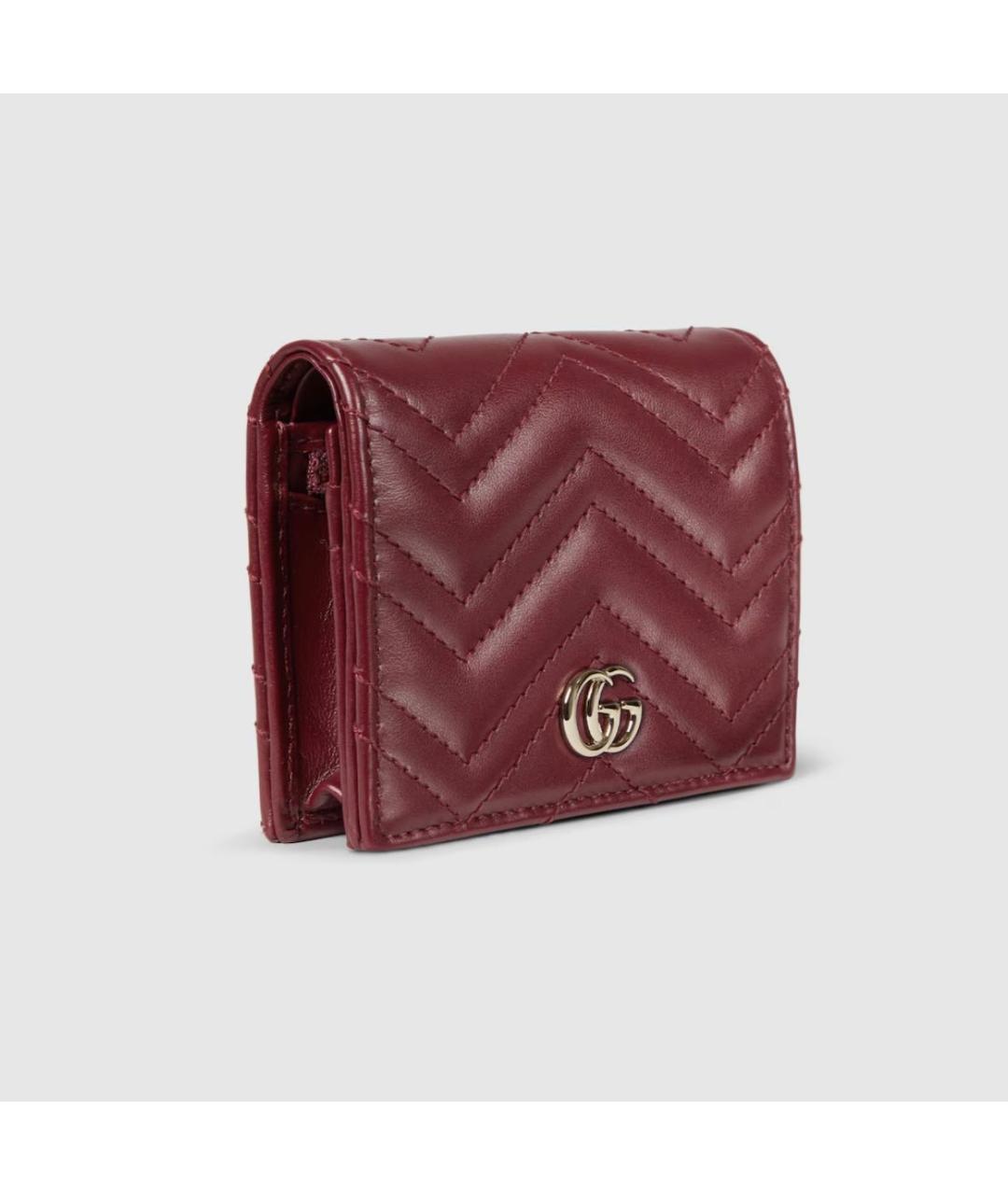GUCCI Бордовый кожаный кошелек, фото 3
