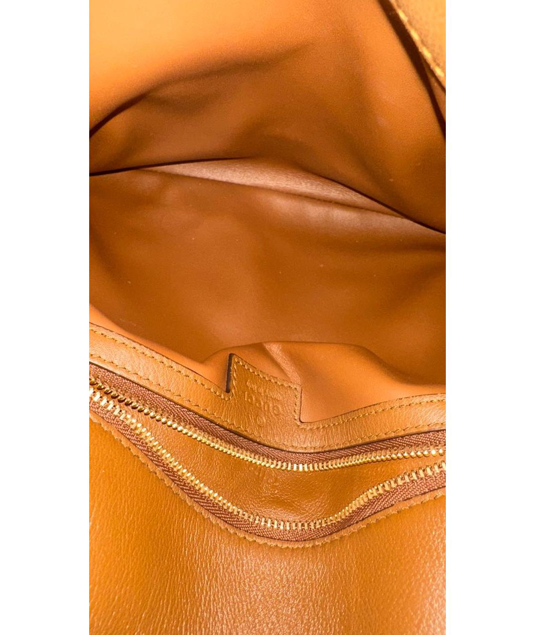 GUCCI Коричневая кожаная сумка через плечо, фото 4