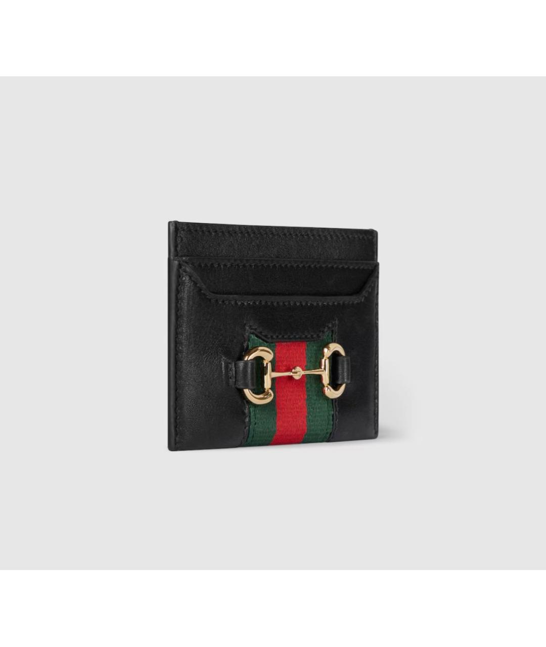 GUCCI Черный кожаный кардхолдер, фото 3