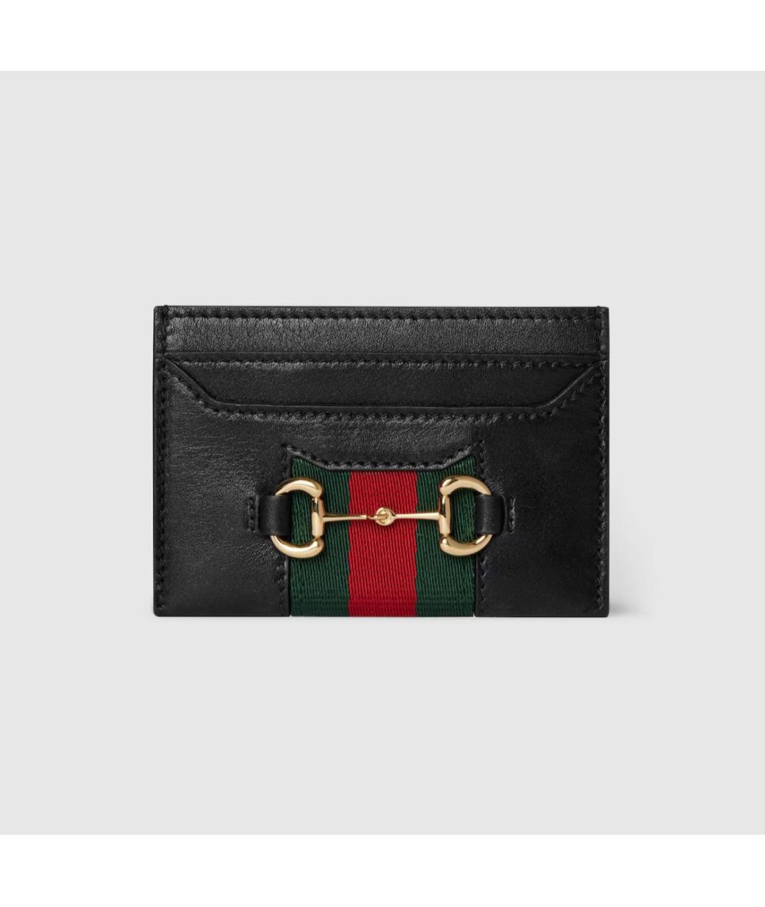 GUCCI Черный кожаный кардхолдер, фото 5