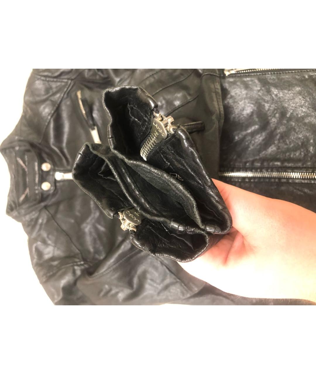 DSQUARED2 Черная кожаная куртка, фото 7