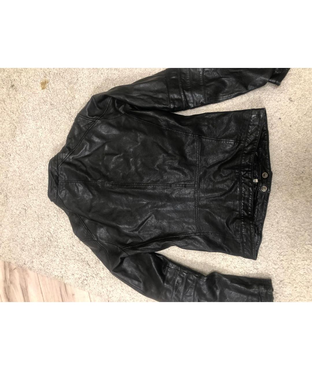 DSQUARED2 Черная кожаная куртка, фото 2