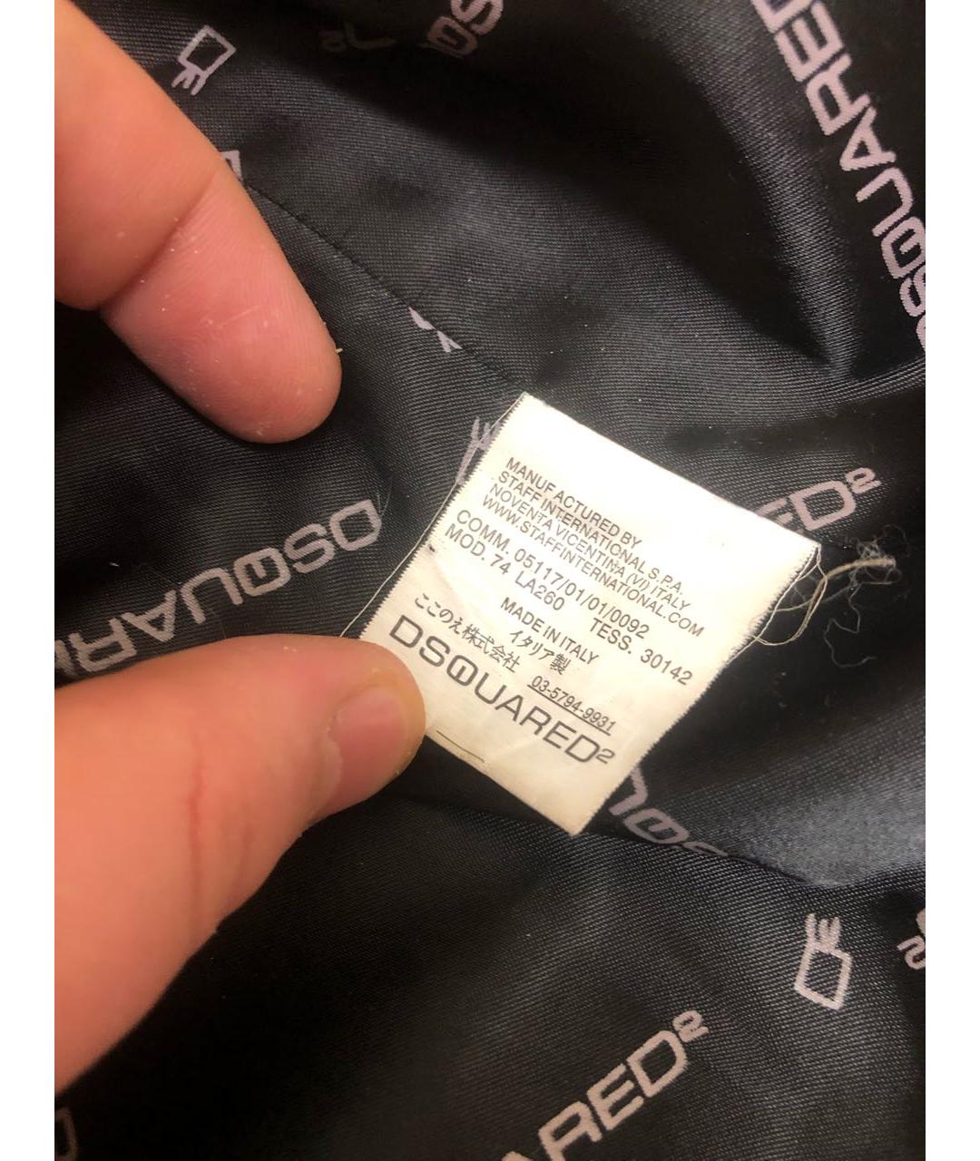 DSQUARED2 Черная кожаная куртка, фото 5