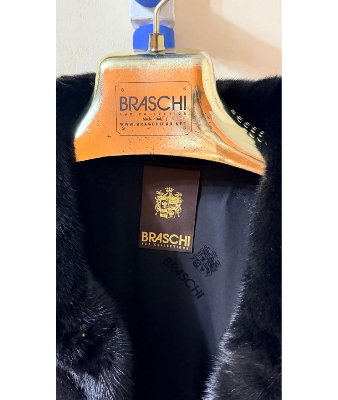 BRASCHI Черная меховая шуба, фото 8
