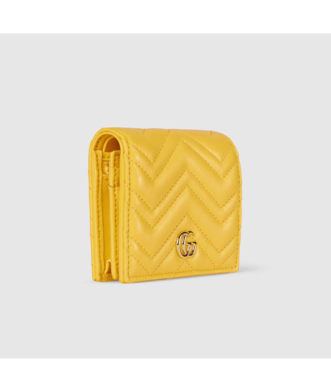 GUCCI Желтый кожаный кошелек, фото 3
