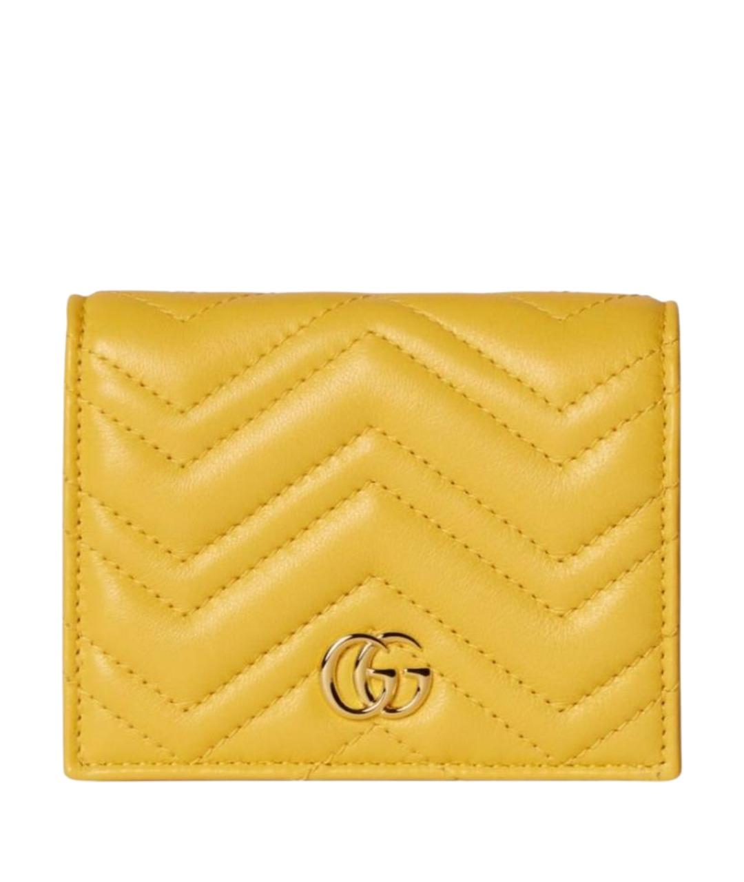 GUCCI Желтый кожаный кошелек, фото 1