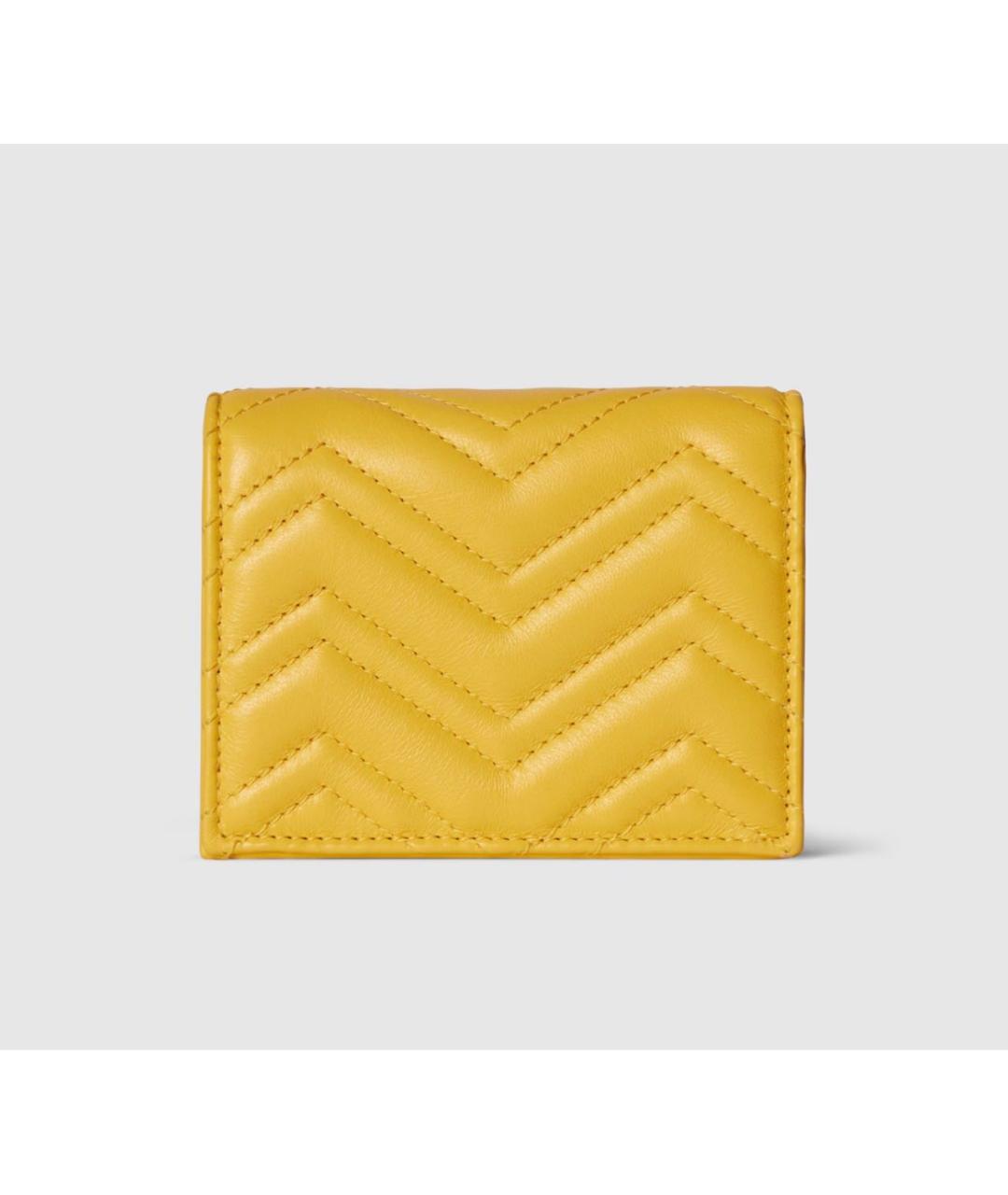 GUCCI Желтый кожаный кошелек, фото 5