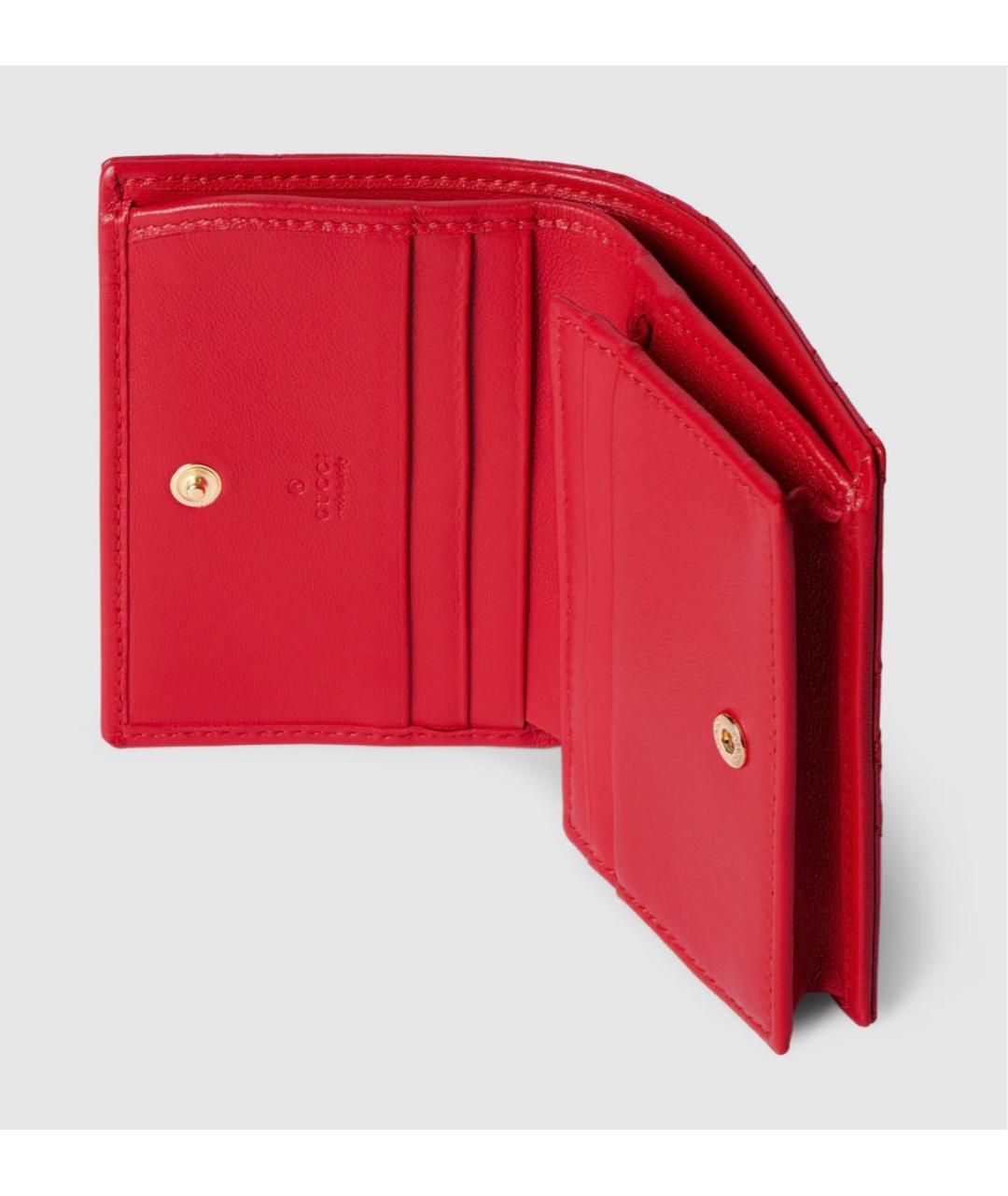 GUCCI Красный кожаный кошелек, фото 3