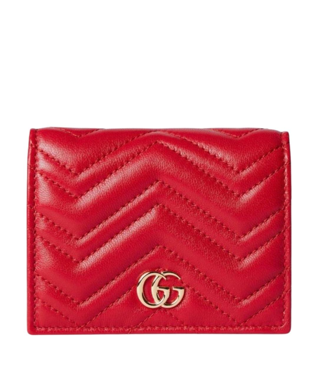 GUCCI Красный кожаный кошелек, фото 1