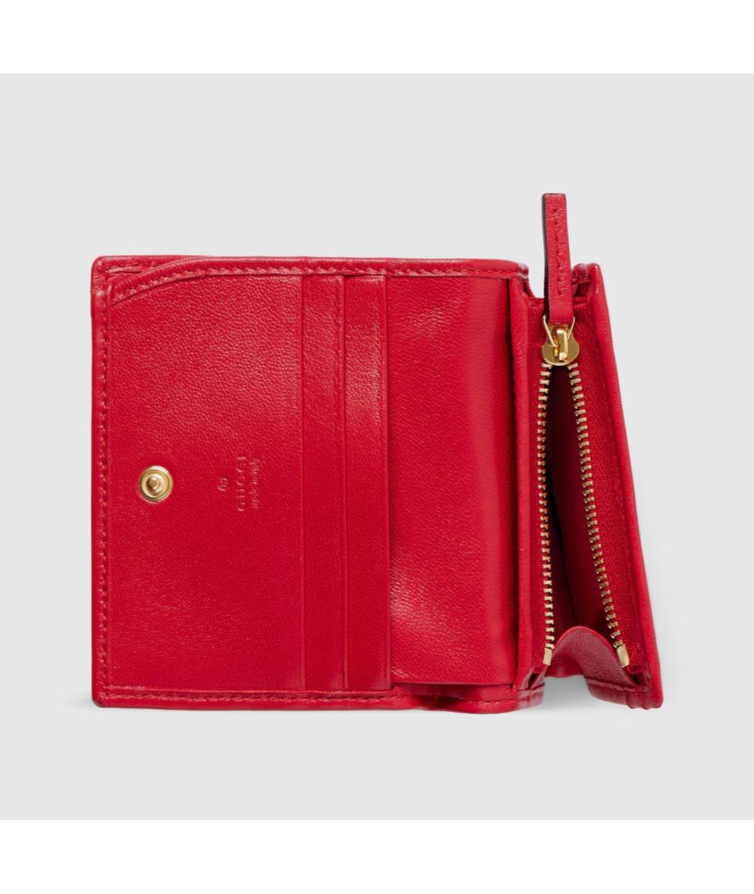 GUCCI Красный кожаный кошелек, фото 6