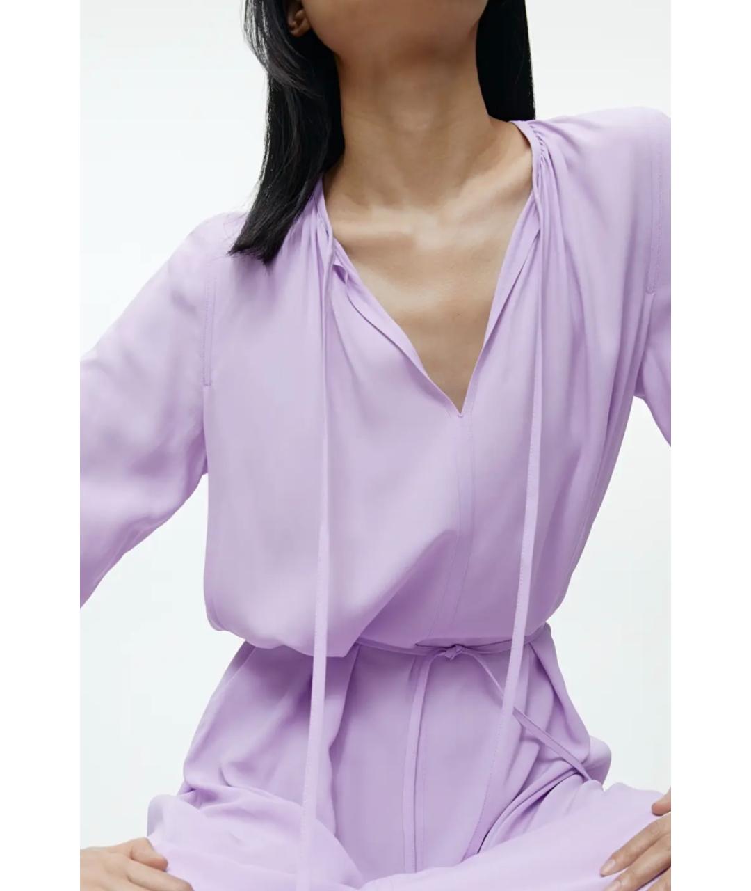 ARKET Фиолетовое вискозное повседневное платье, фото 3