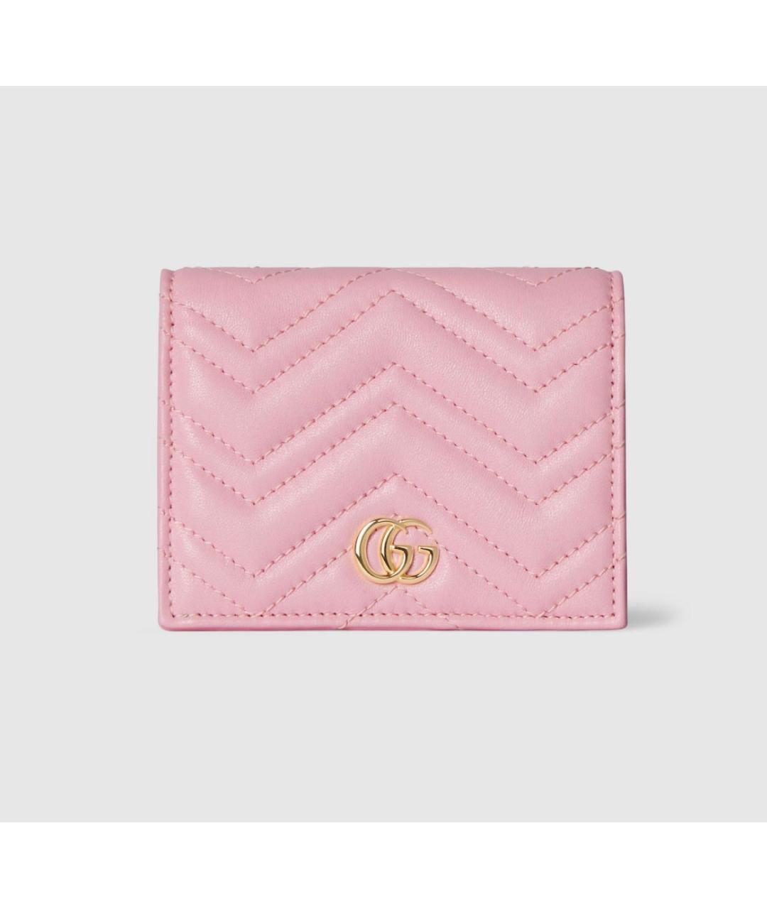 GUCCI Розовый кожаный кошелек, фото 7