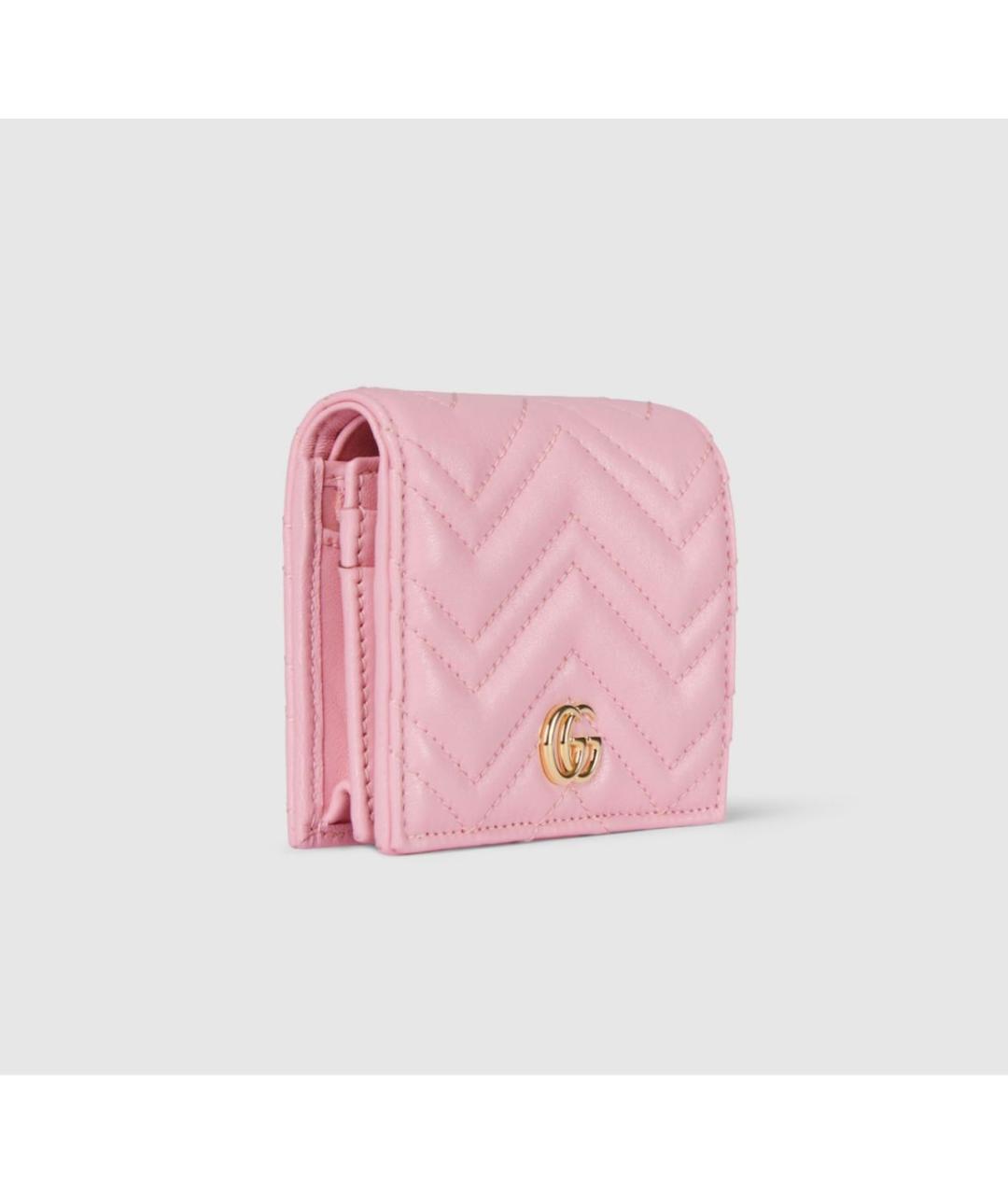 GUCCI Розовый кожаный кошелек, фото 3
