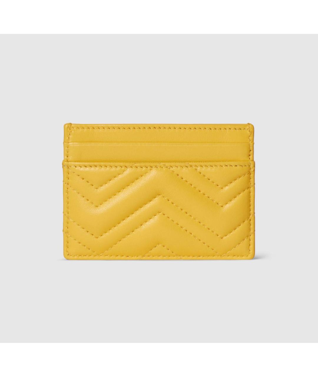 GUCCI Желтый кожаный кардхолдер, фото 4