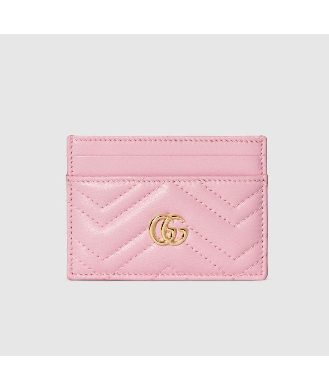 GUCCI Розовый кожаный кардхолдер, фото 5