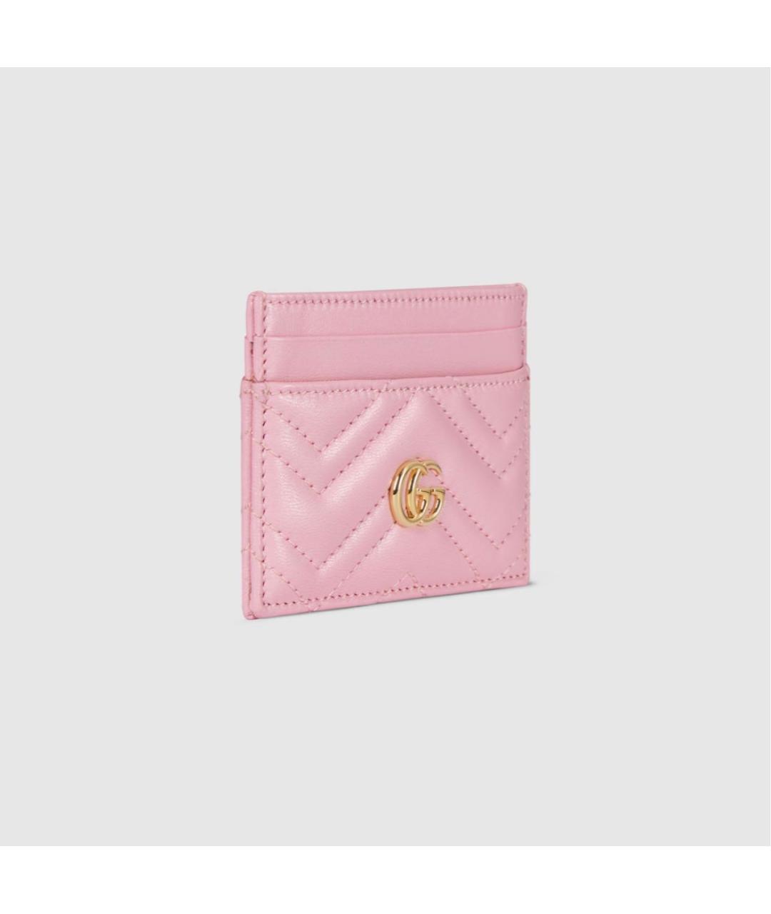 GUCCI Розовый кожаный кардхолдер, фото 3