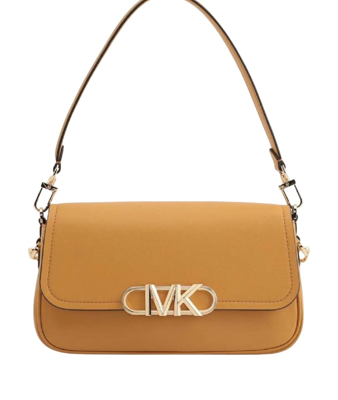 MICHAEL KORS Горчичная кожаная сумка через плечо, фото 1