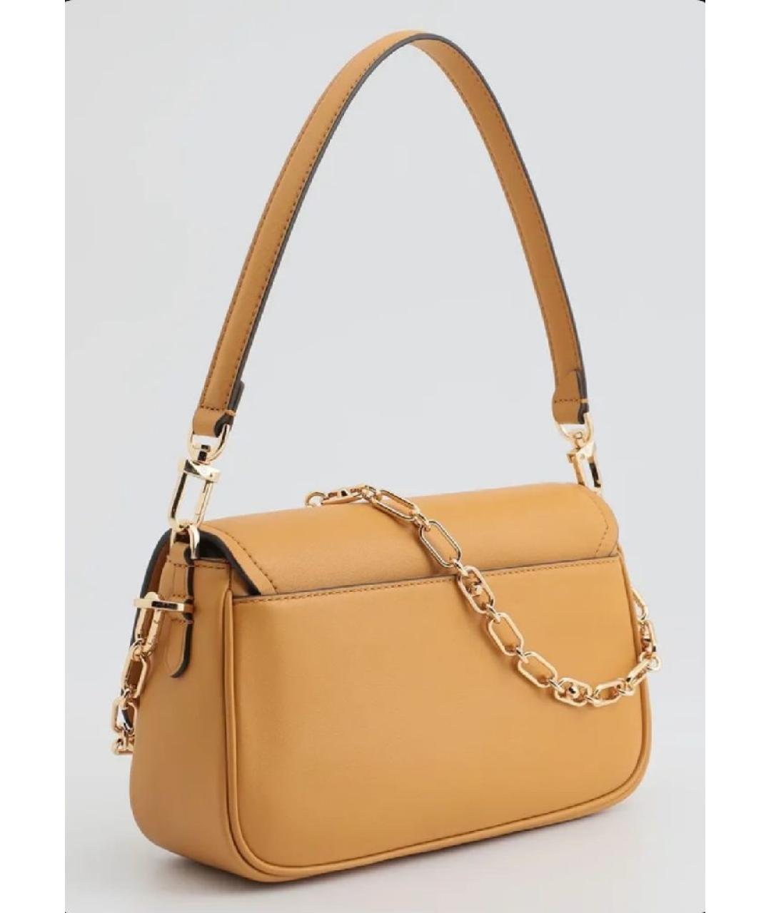 MICHAEL KORS Горчичная кожаная сумка через плечо, фото 2