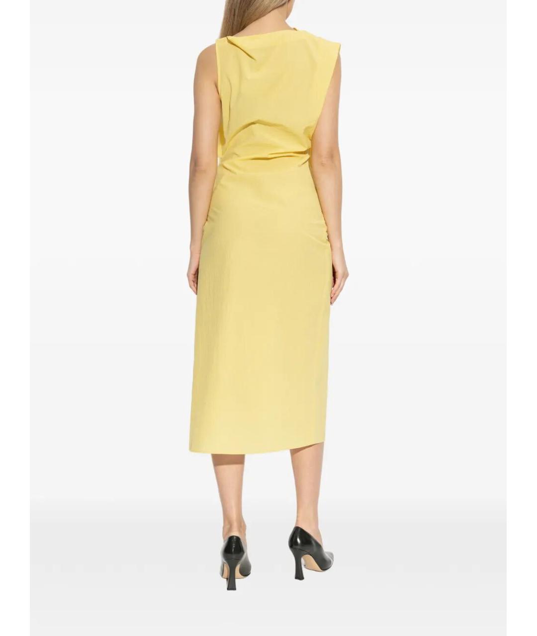 JACQUEMUS Желтое хлопковое повседневное платье, фото 4