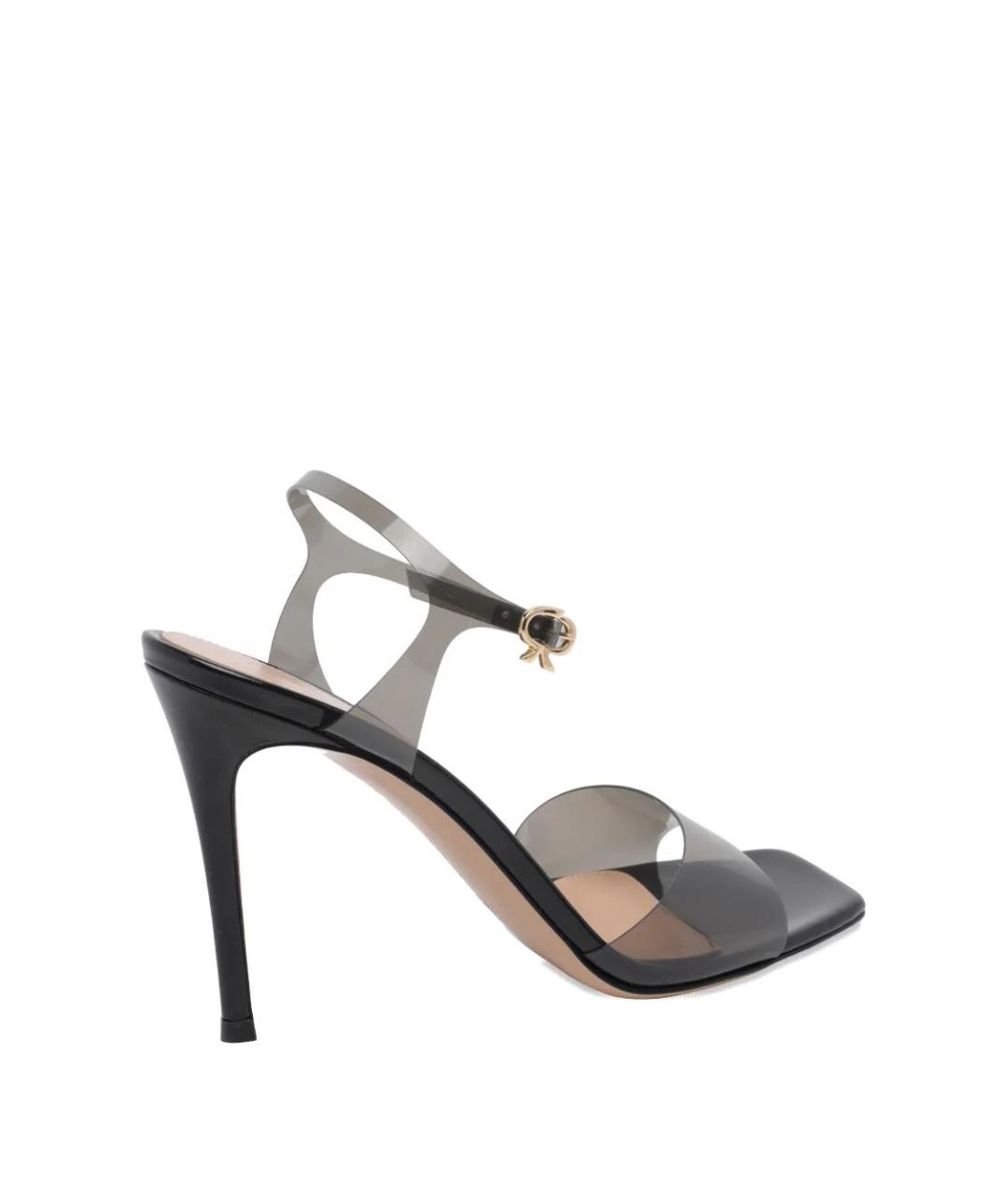 GIANVITO ROSSI Черные кожаные босоножки, фото 2