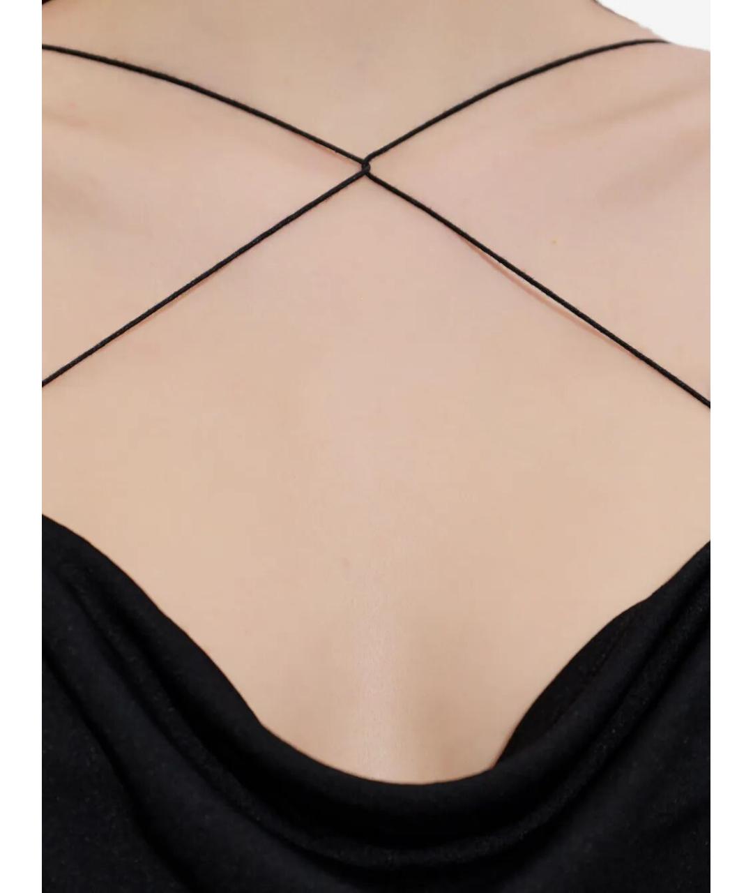 JACQUEMUS Черное вискозное вечернее платье, фото 5