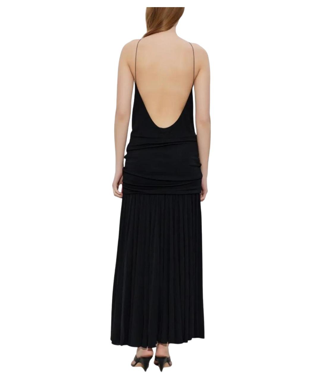 JACQUEMUS Черное вискозное вечернее платье, фото 3