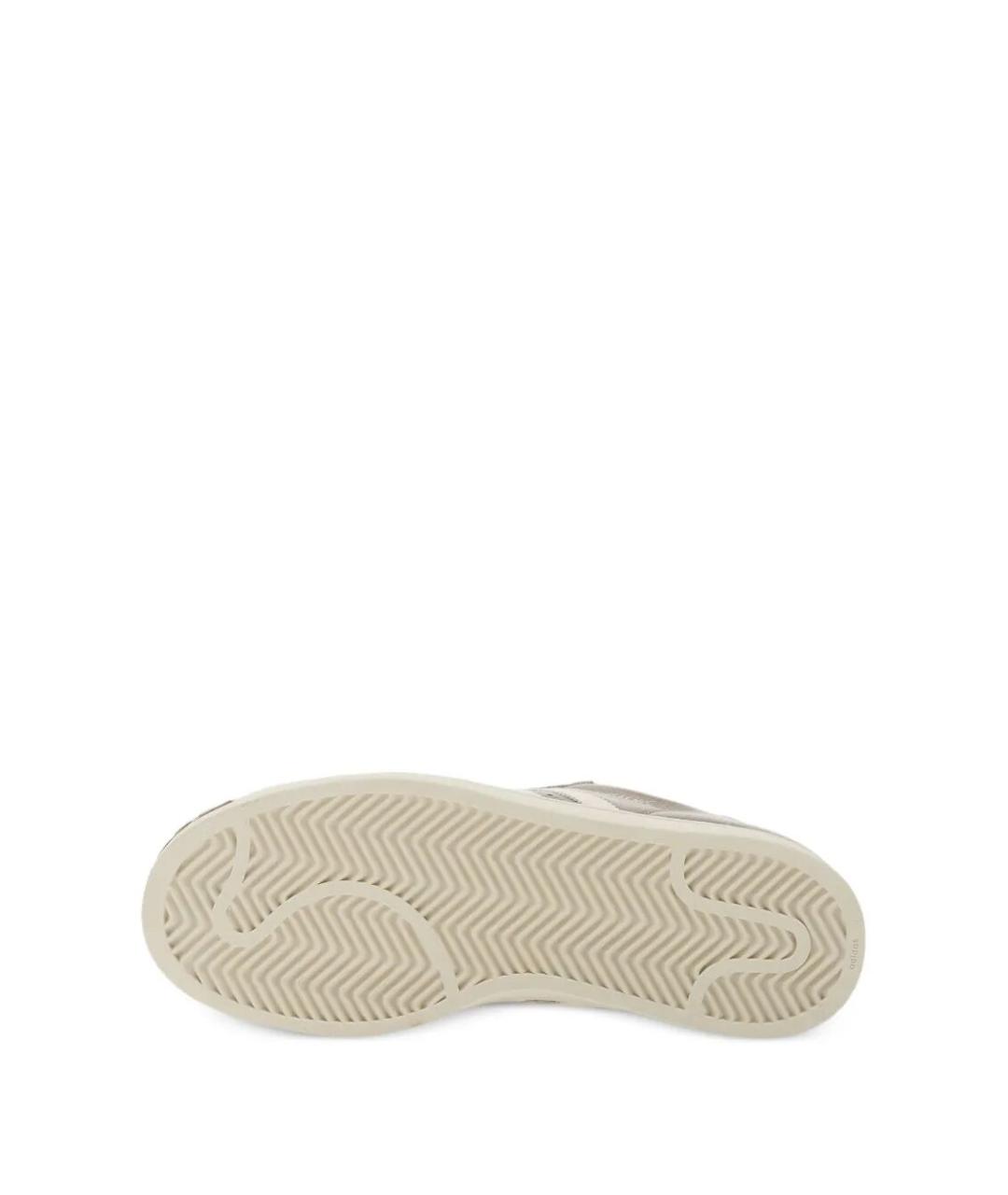 ADIDAS Бежевые кожаные кроссовки, фото 4