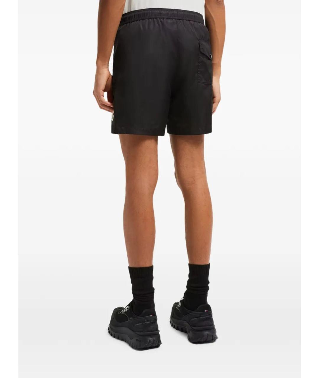 MONCLER Черные полиамидовые шорты, фото 3
