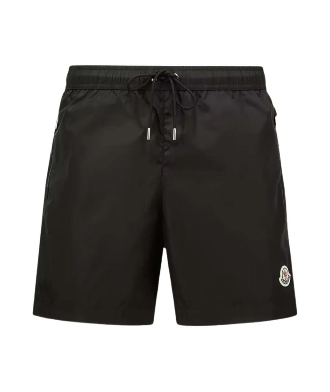 MONCLER Черные полиамидовые шорты, фото 1