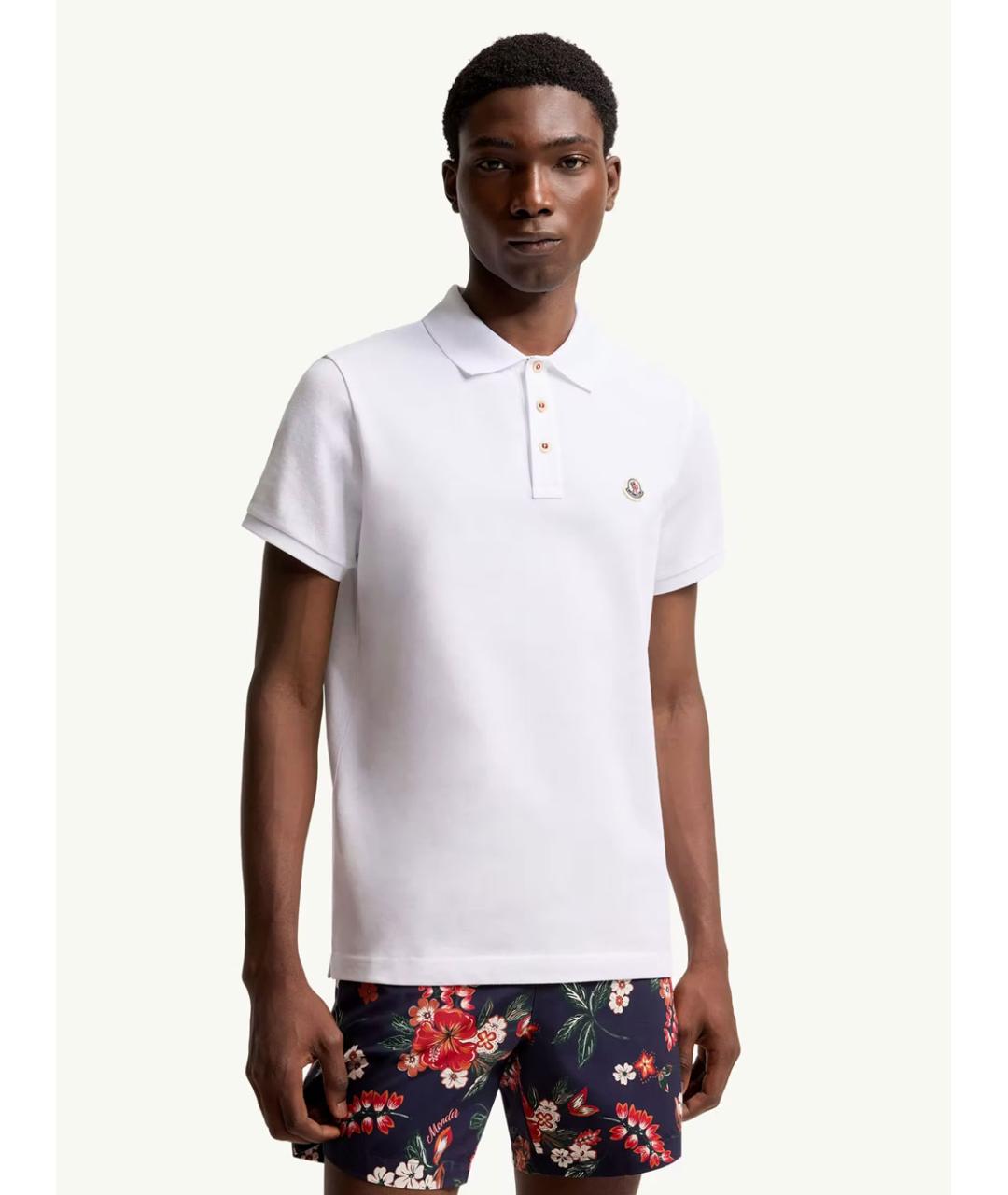MONCLER Хлопковое поло с коротким рукавом, фото 2