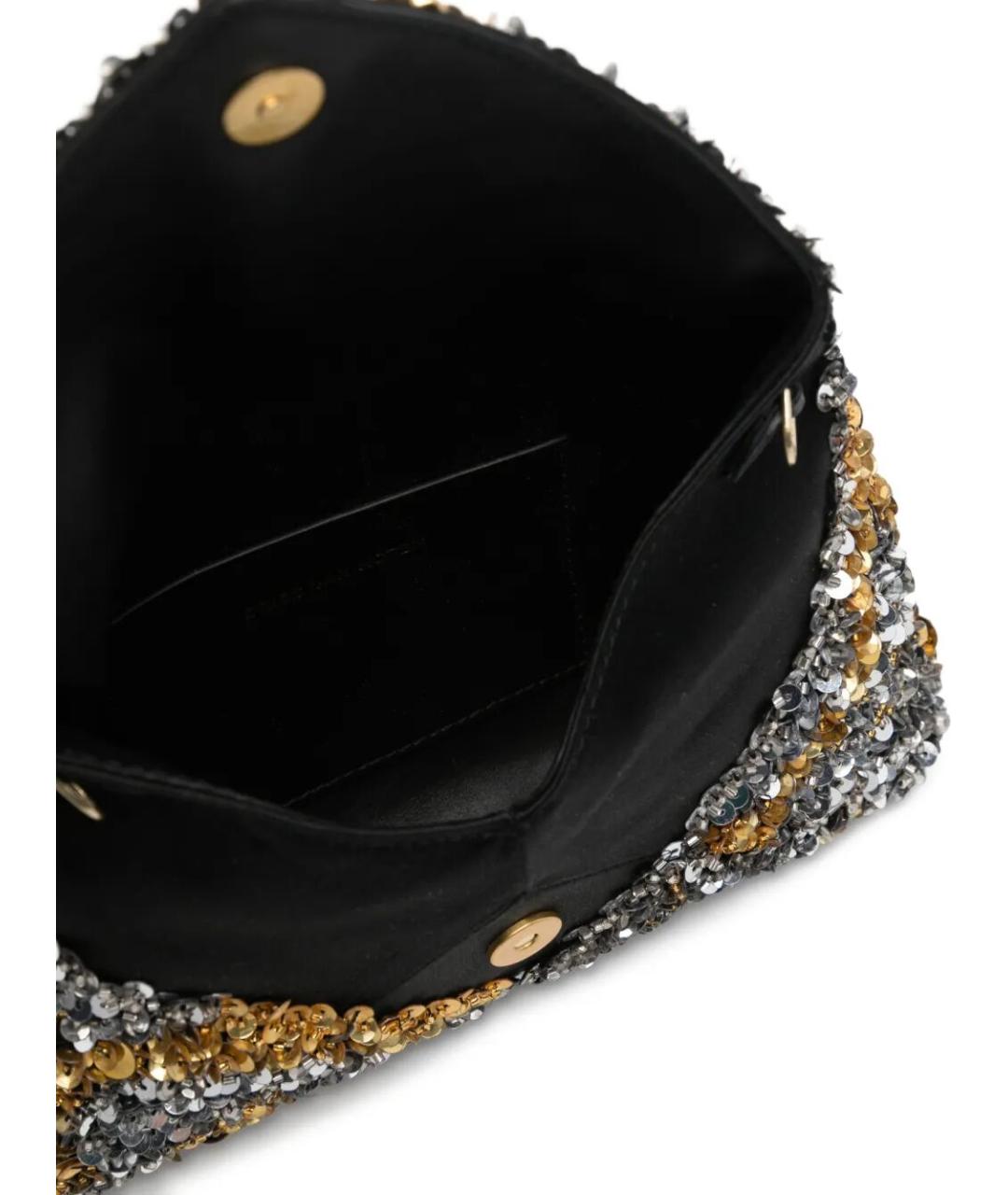 DRIES VAN NOTEN Серебряная кожаная сумка через плечо, фото 5