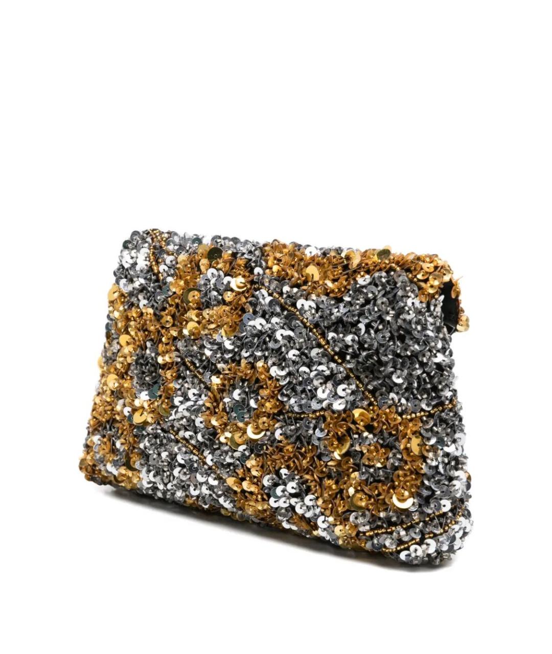 DRIES VAN NOTEN Серебряная кожаная сумка через плечо, фото 3