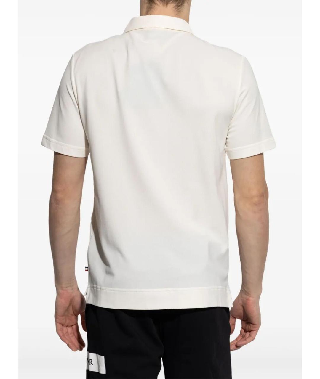 MONCLER Белое поло с коротким рукавом, фото 5