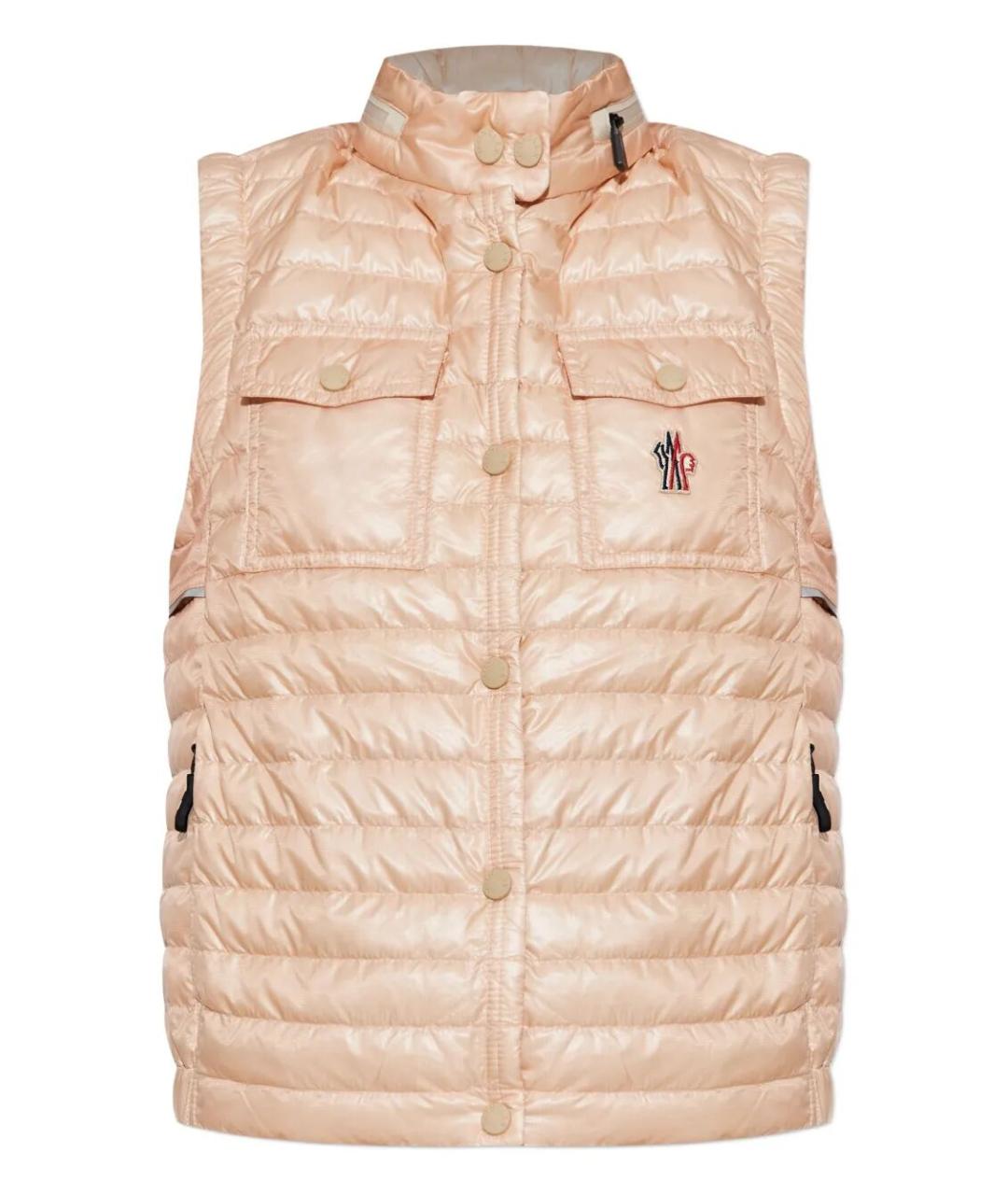 MONCLER Розовый полиамидовый жилет, фото 1