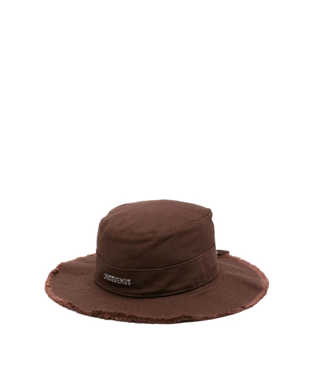 JACQUEMUS Коричневая хлопковая шляпа, фото 1