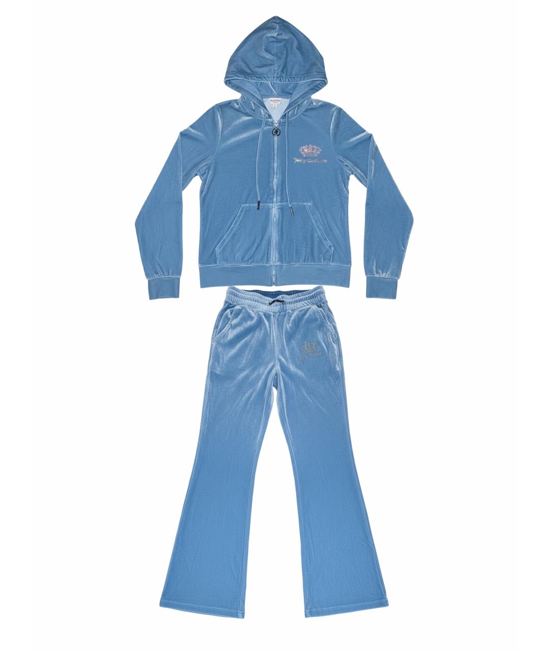 JUICY COUTURE Голубой велюровый корсет, фото 1