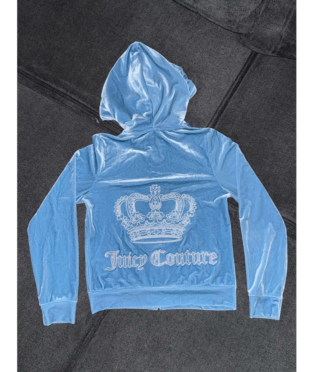 JUICY COUTURE Голубой велюровый корсет, фото 3