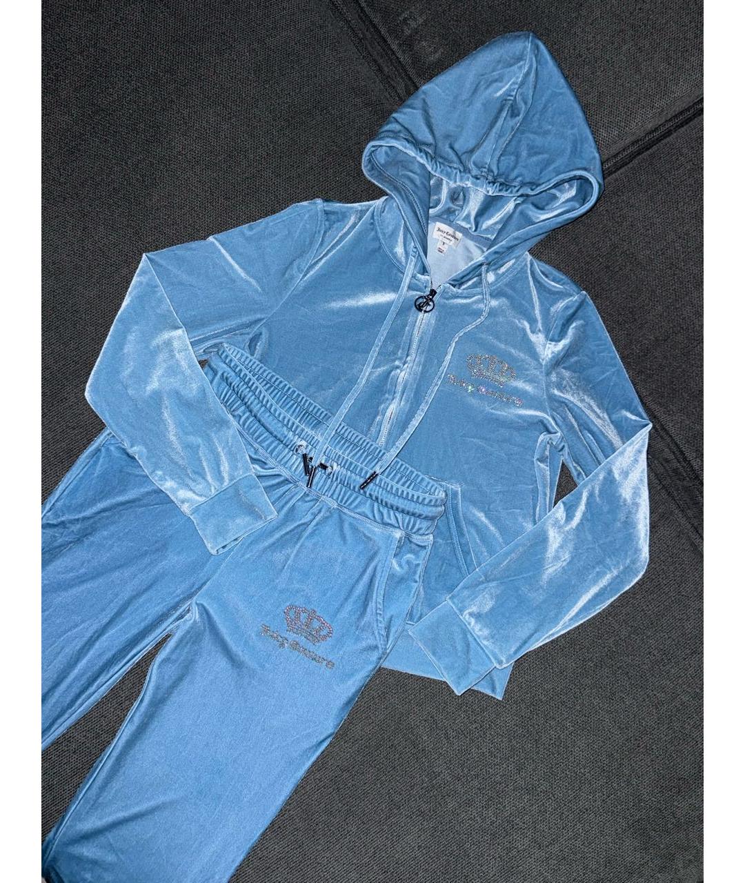 JUICY COUTURE Голубой велюровый корсет, фото 8