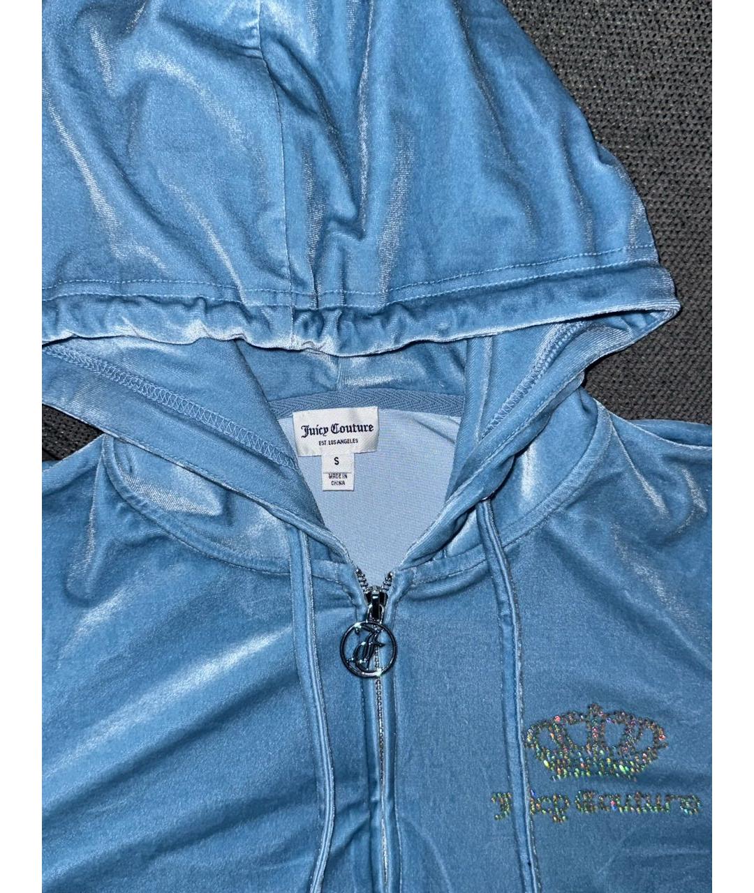 JUICY COUTURE Голубой велюровый корсет, фото 4