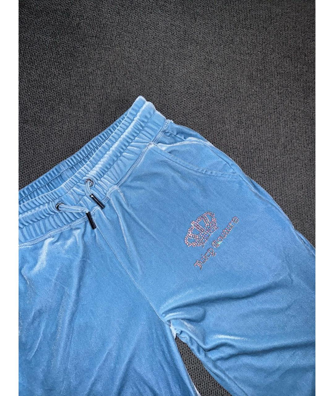 JUICY COUTURE Голубой велюровый корсет, фото 6