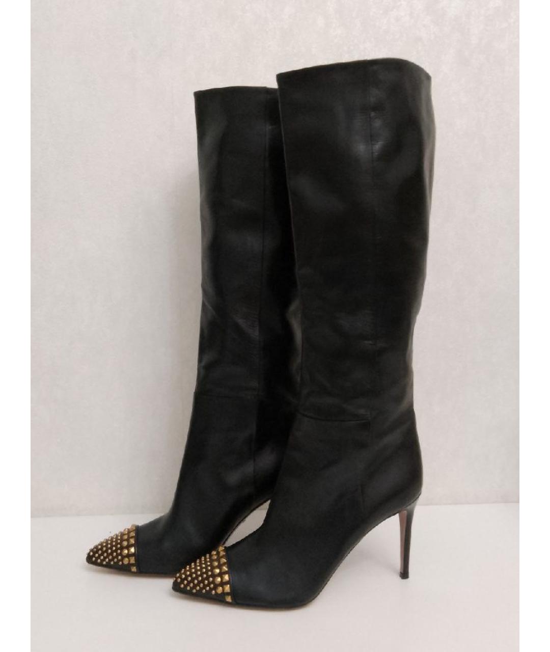GUCCI Черные кожаные сапоги, фото 6