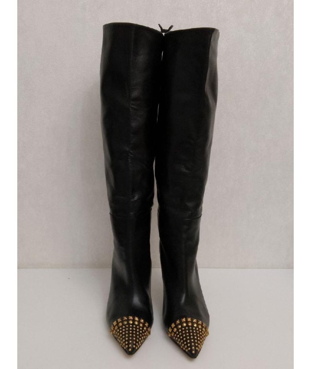 GUCCI Черные кожаные сапоги, фото 2