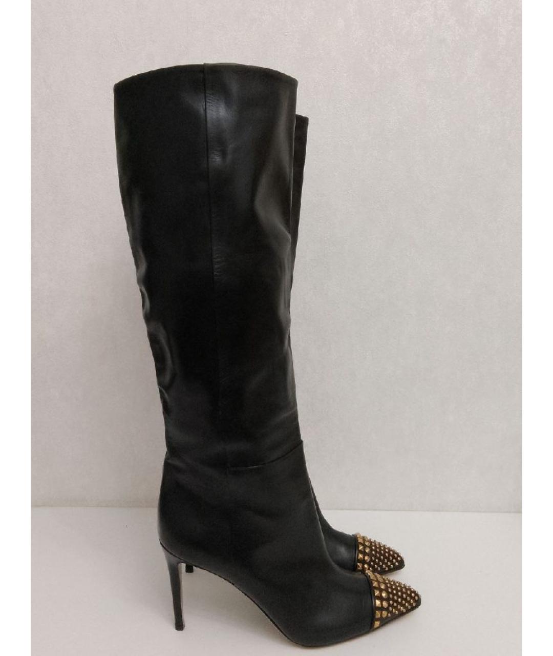 GUCCI Черные кожаные сапоги, фото 7