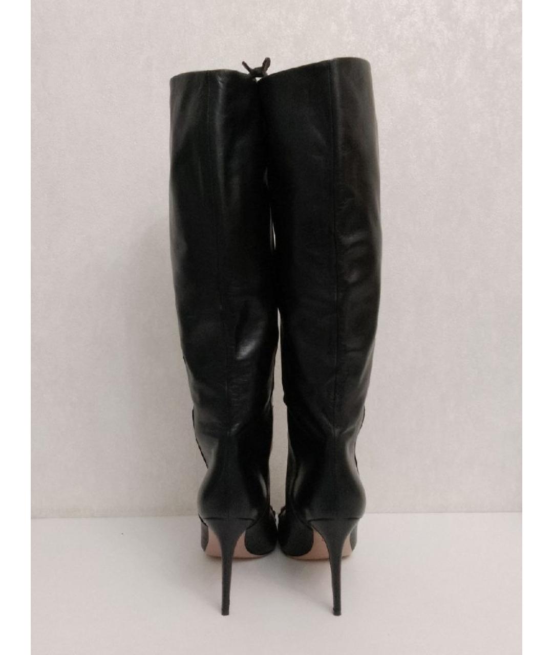 GUCCI Черные кожаные сапоги, фото 4