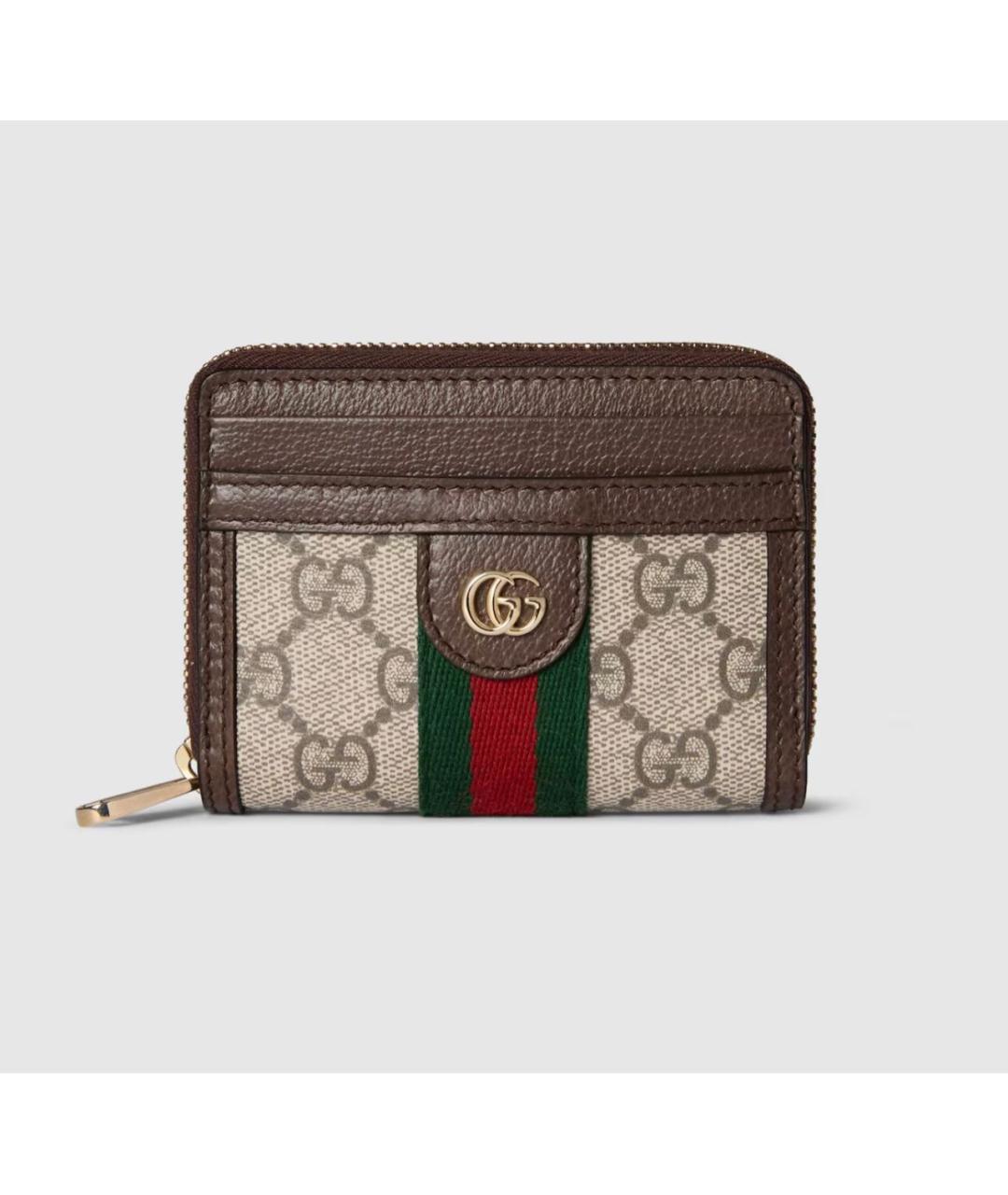 GUCCI Коричневый кожаный кошелек, фото 5