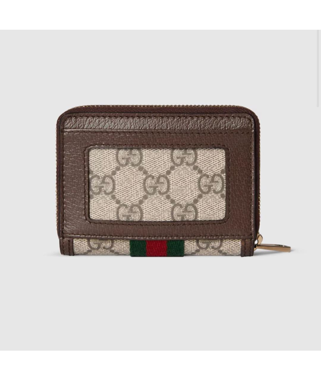 GUCCI Коричневый кожаный кошелек, фото 4